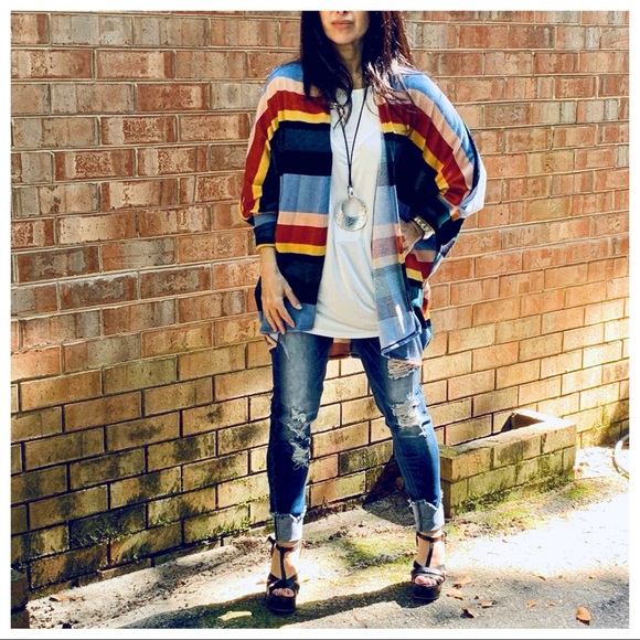 ✨LAST ONE✨Kimono color block open cardigan - Picture 4 of 9